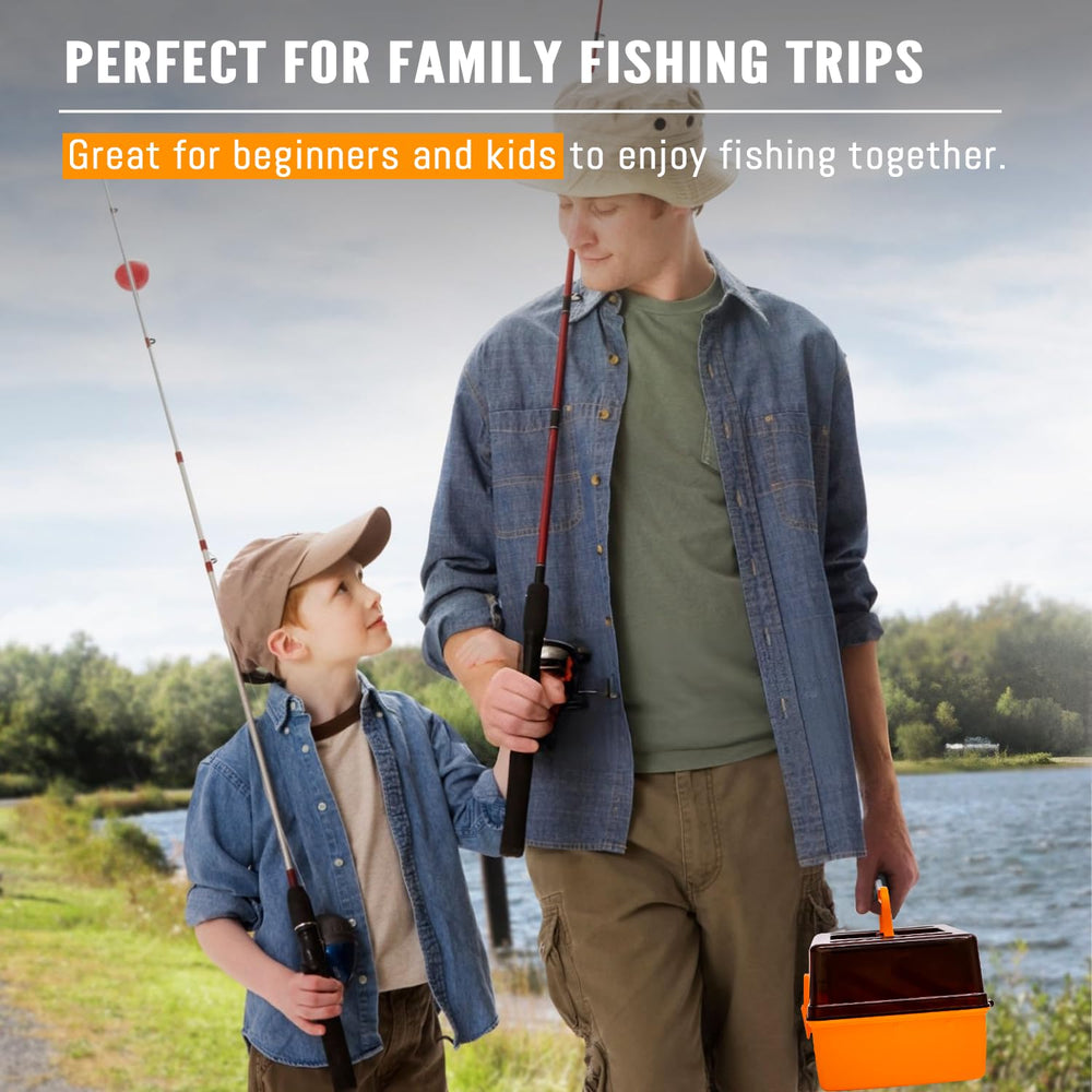 Versatile tackle set for freshwater and saltwater fishing