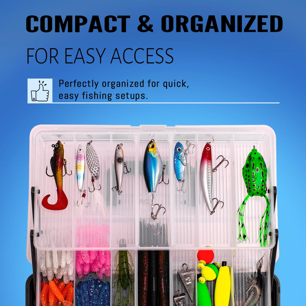 Close-up of fishing hooks, pliers, weights and rigs from Vipfish kit