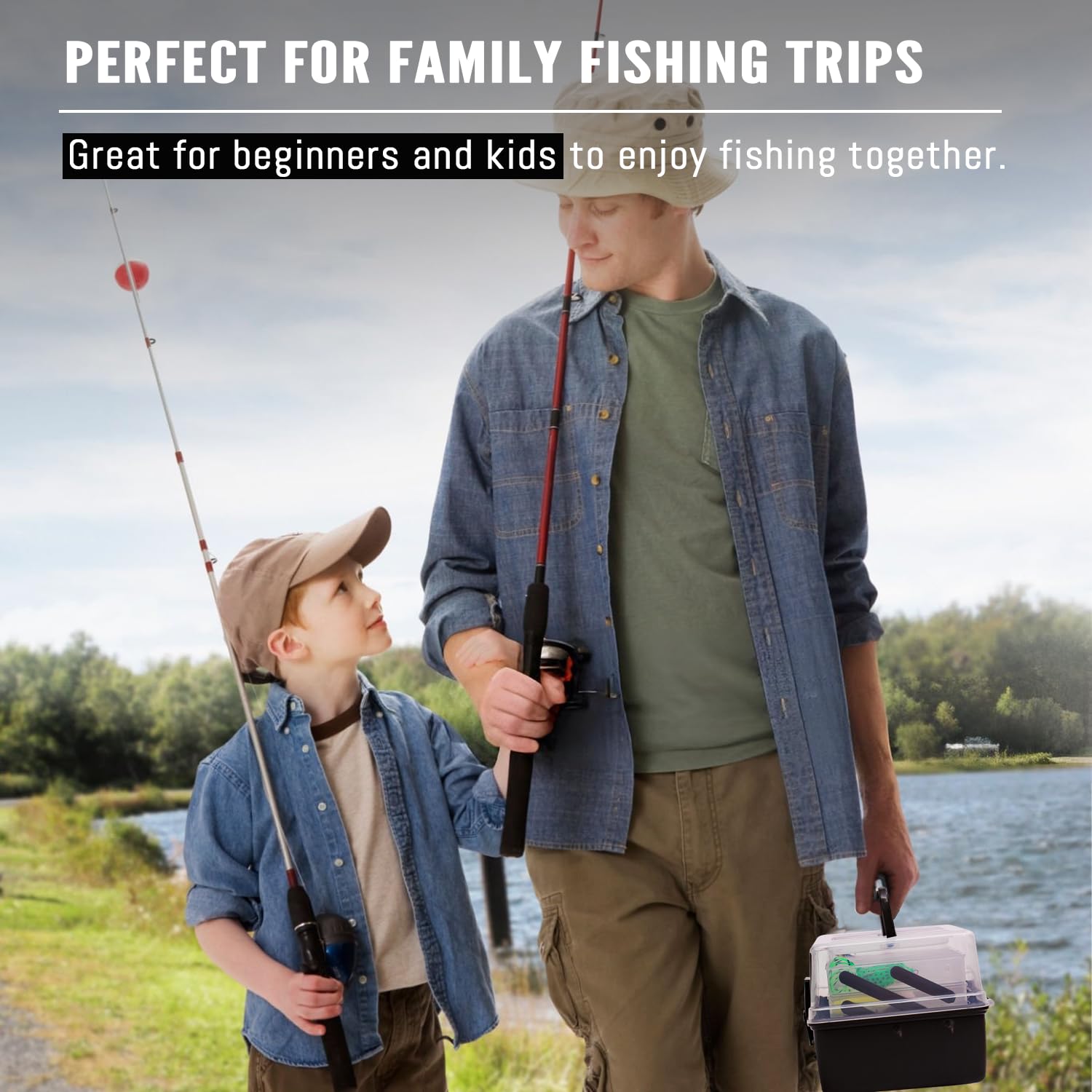 Vipfish fluorocarbon line included in kit for bass and trout