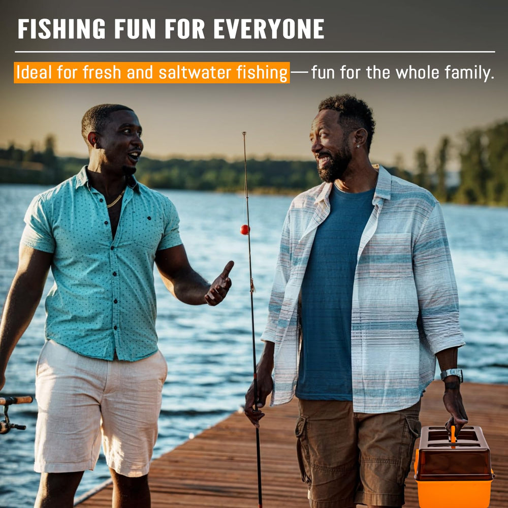 Gift-ready Vipfish 448-Pcs fishing kit for kids anglers