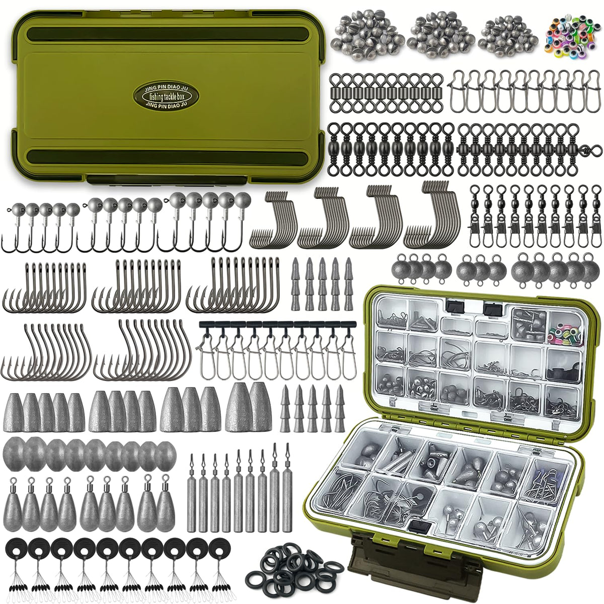 Vipfish fishing tackle box with 400+ pieces