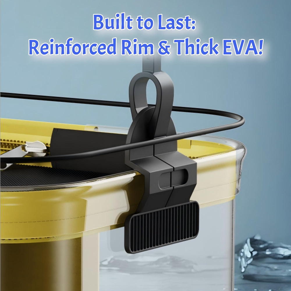 Bucket folded flat to 3 inches for compact storage
