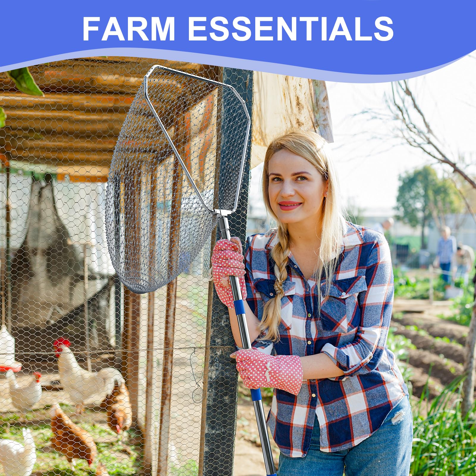 Handwoven durable nets for poultry and wildlife