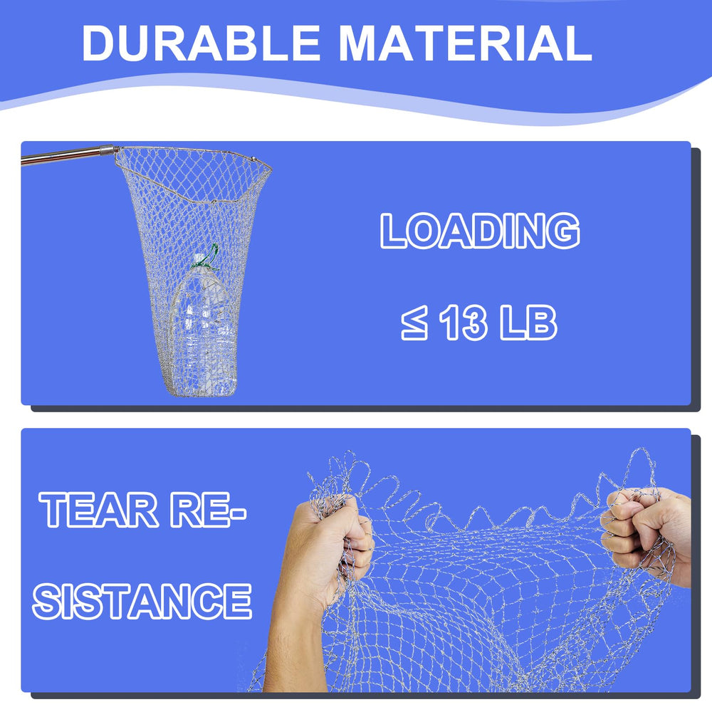 Stainless steel detachable pole for Viscogrip nets