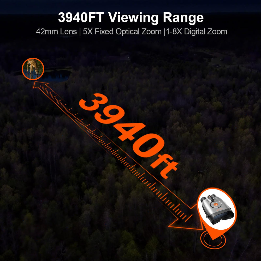 VisioGear Night Thunder X1 3940ft range enables distant wildlife spotting with clarity.
