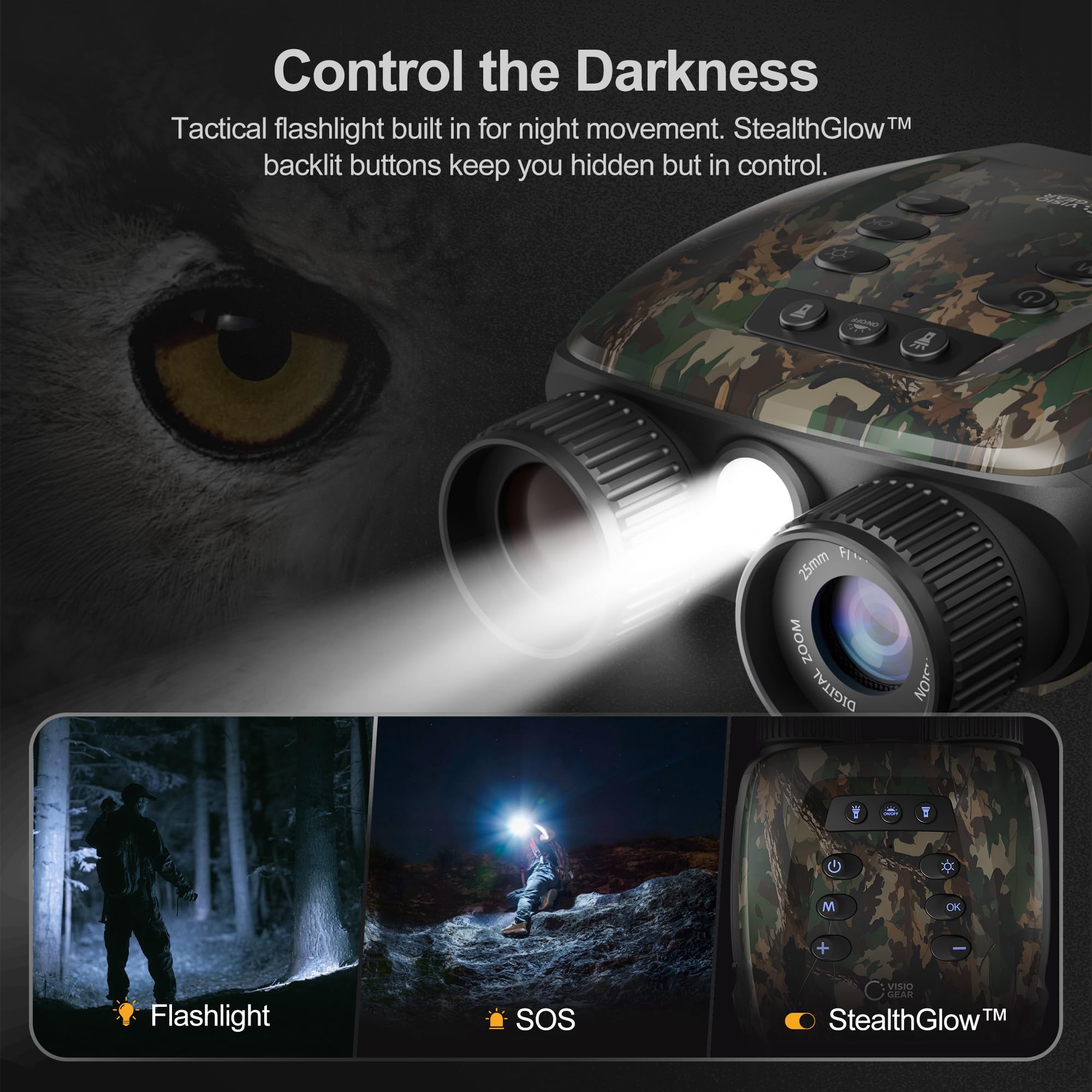VisioGear Night Thunder X3 reaches 1384 feet with reliable night visibility.