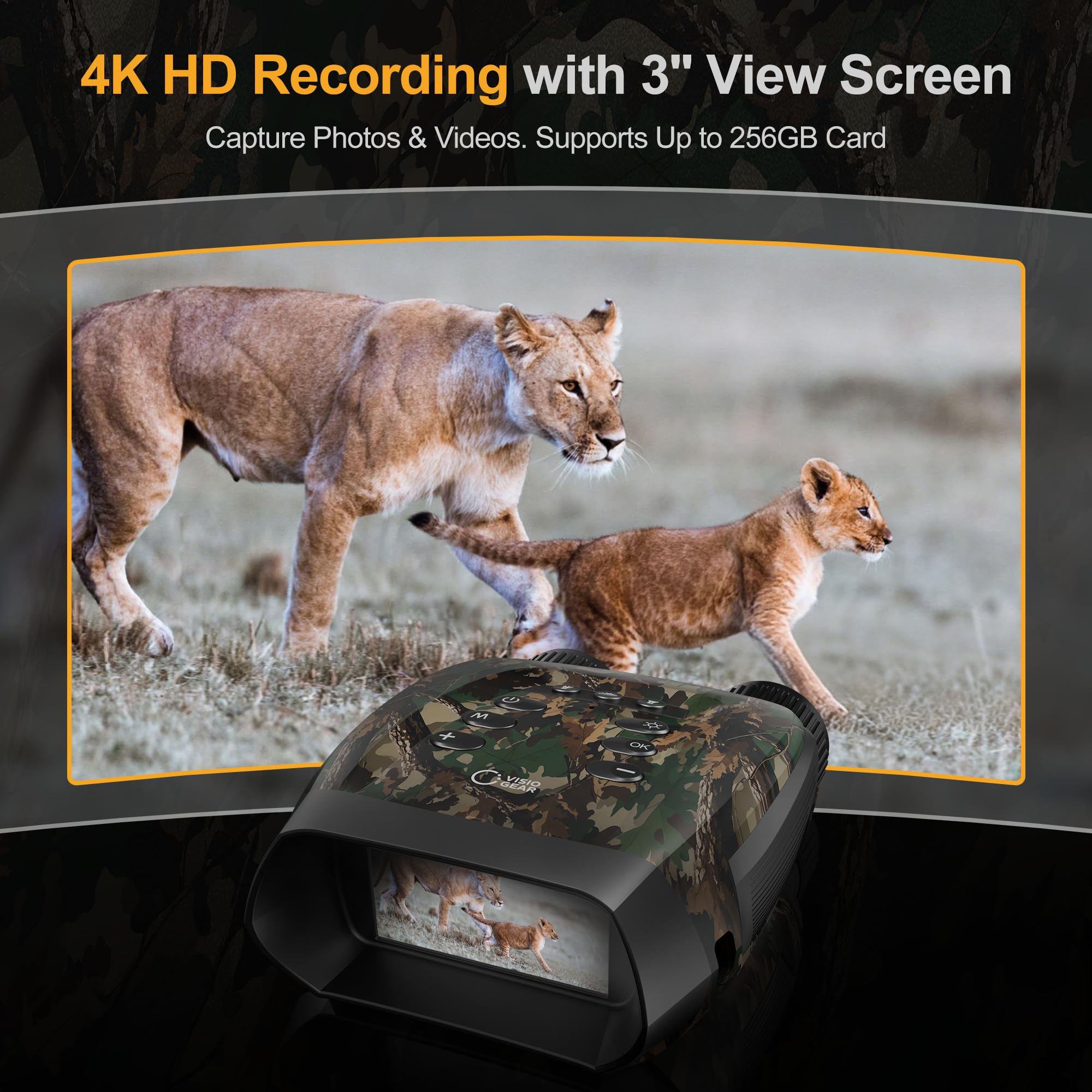 VisioGear Night Thunder X3 StealthGlow buttons enable silent operation in total darkness.