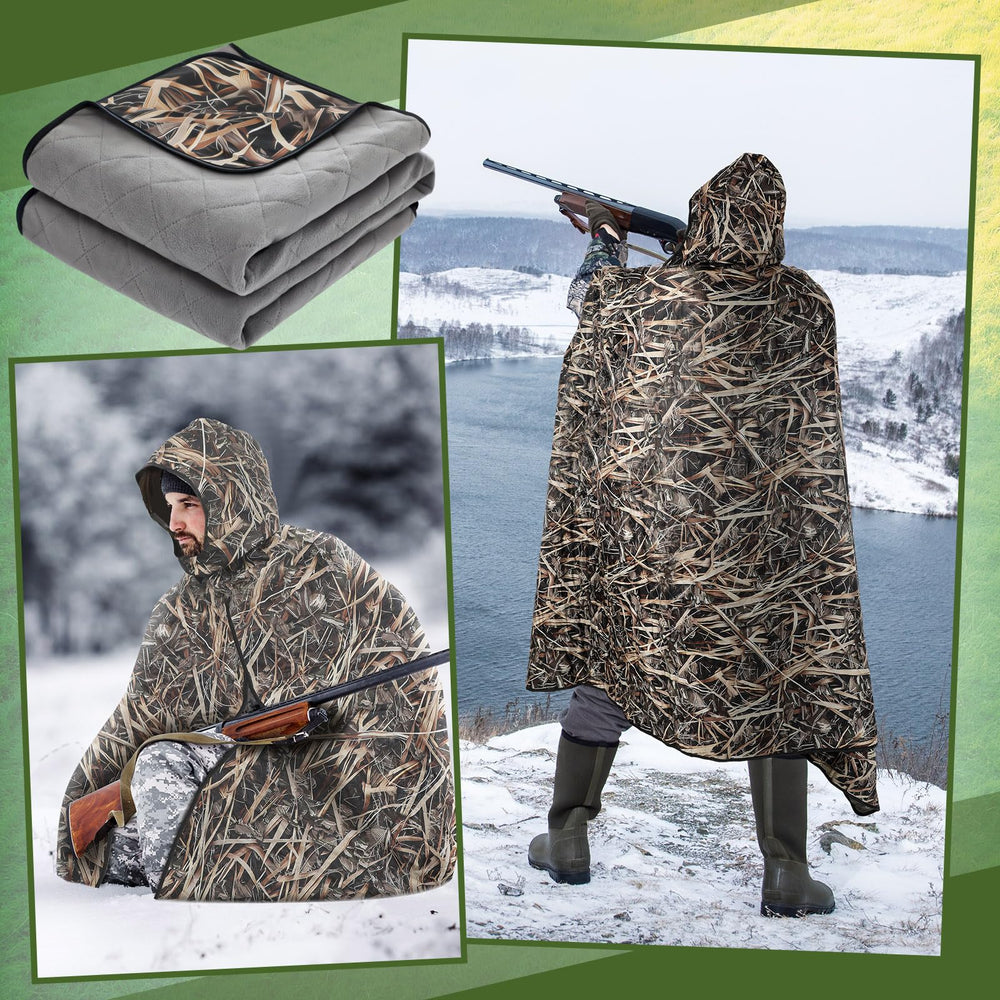 VitalCozy outdoor blanket in use during camping for warmth and comfort.