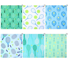 VitalCozy tennis towel with clip for quick access during workouts.