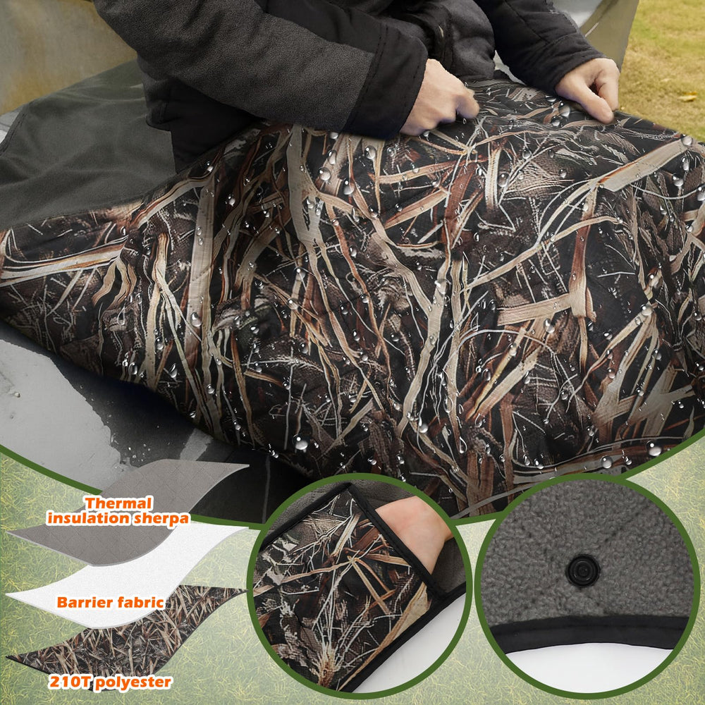 VitalCozy blanket with three-row snaps enabling fast cloak transformation.