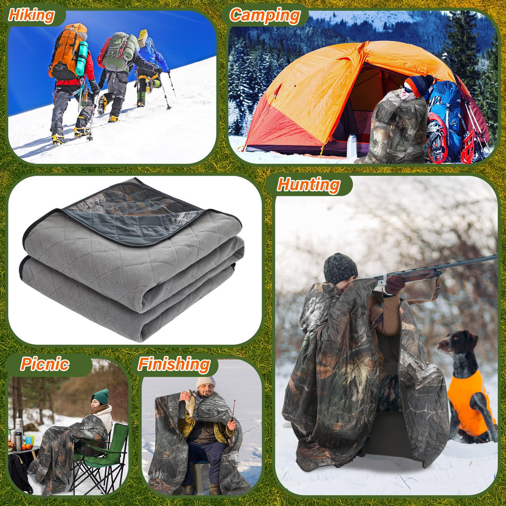 VitalCozy Woobie Blanket camo pattern blends with surroundings.
