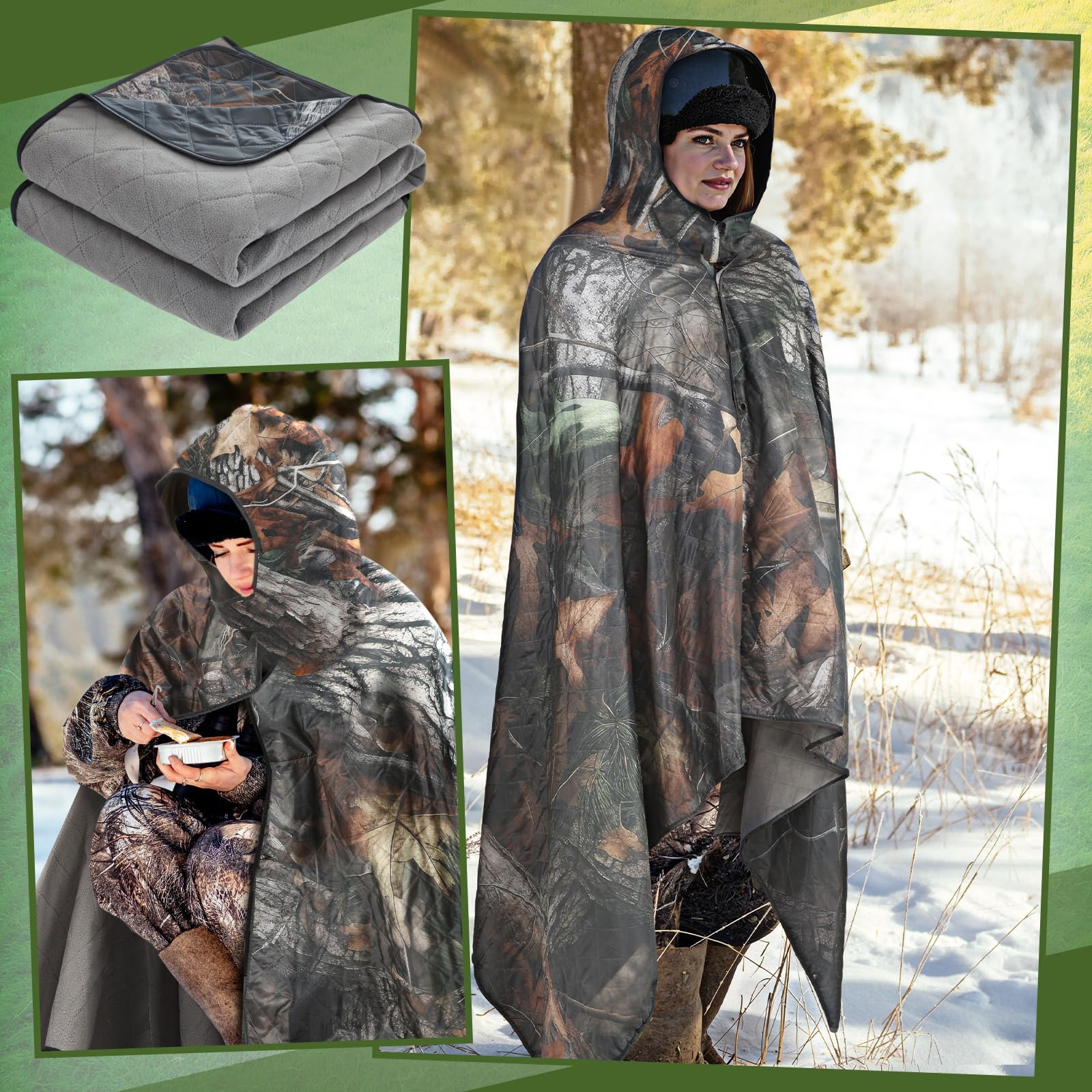VitalCozy Woobie Blanket sherpa lining offers plush comfort on chilly mornings.