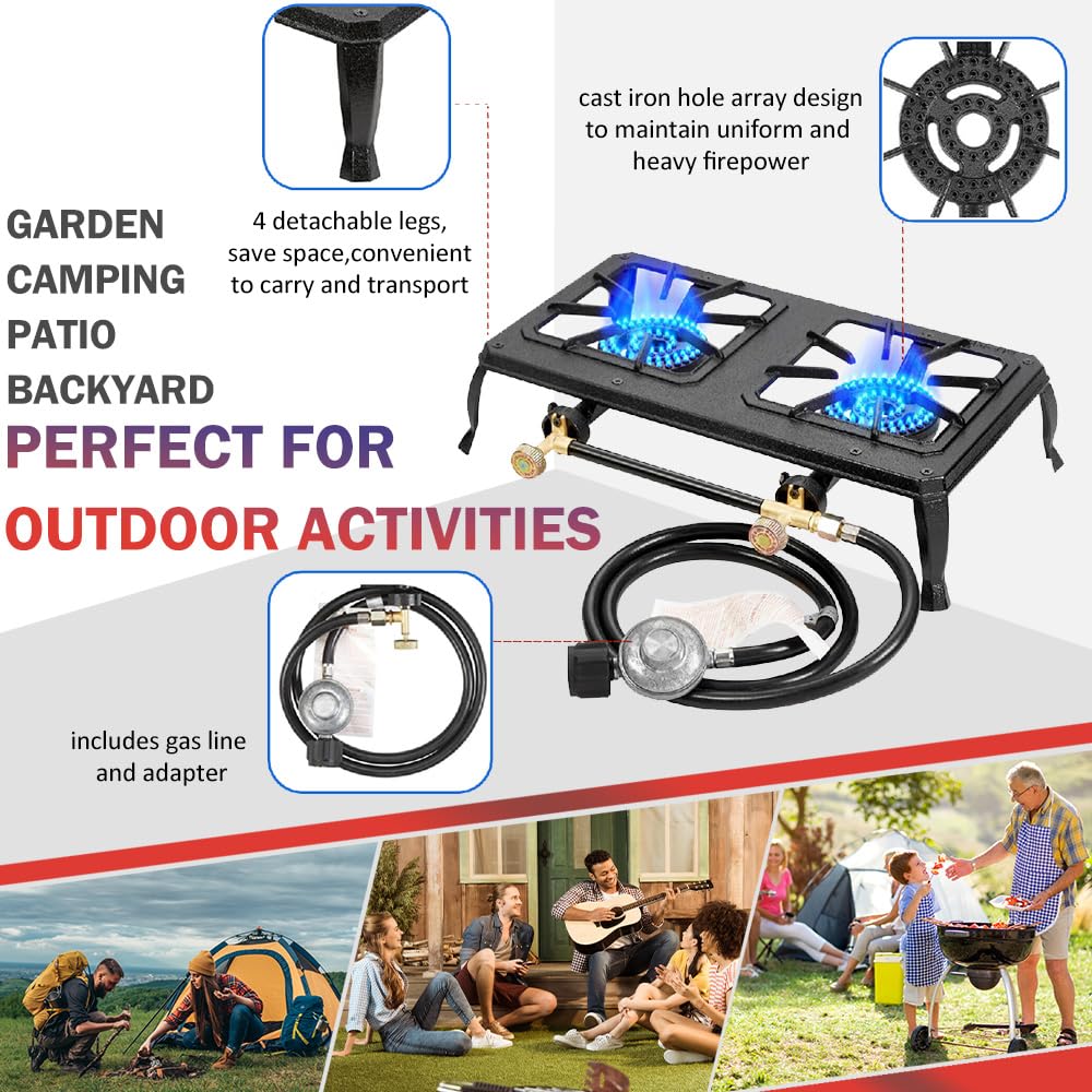 Vivicreate camping stove ideal for BBQ and camping meals.