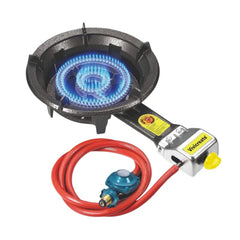 Vivicreate low pressure stove with a 13-inch diameter surface for larger pots.