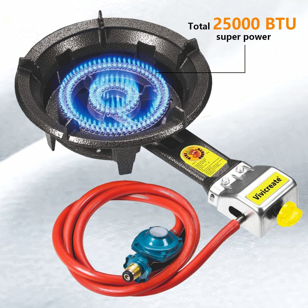 Vivicreate stove features automatic ignition for quick, hands-free starts.
