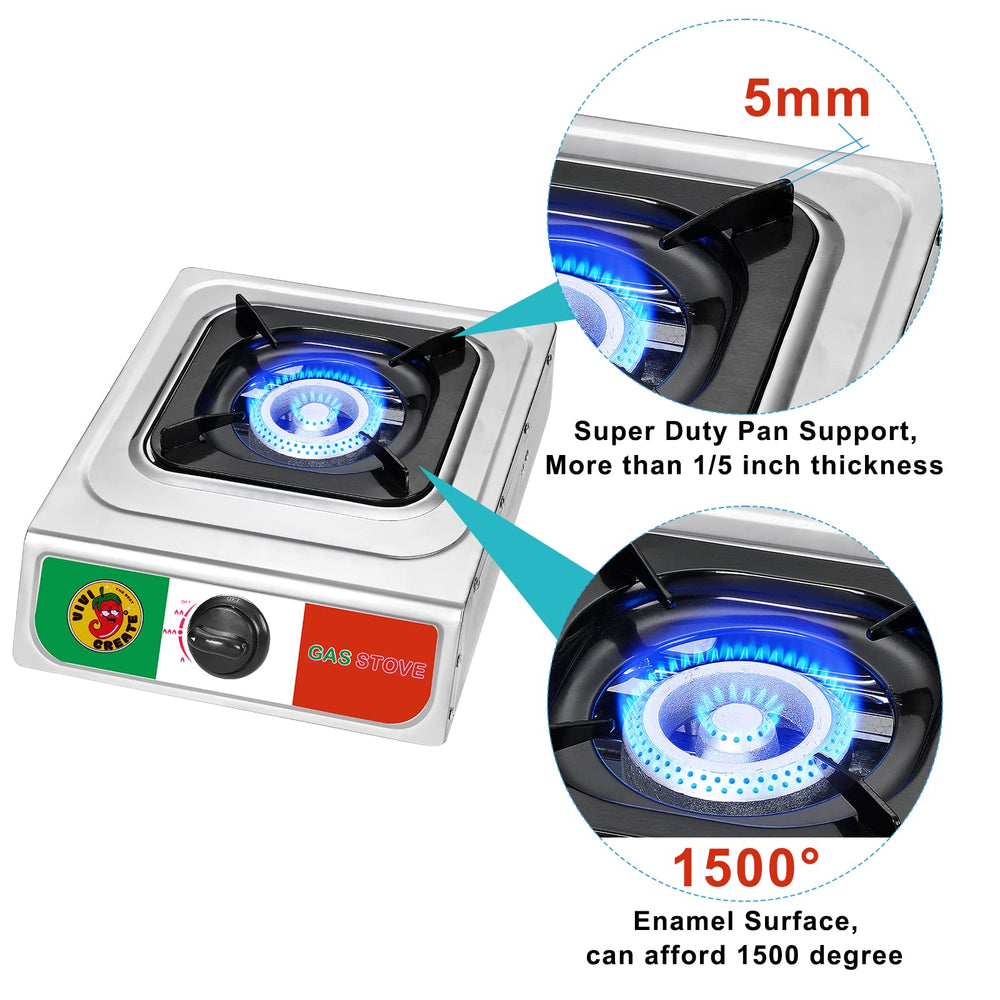 Vivicreate portable compact design ideal for camping and backyard cooking