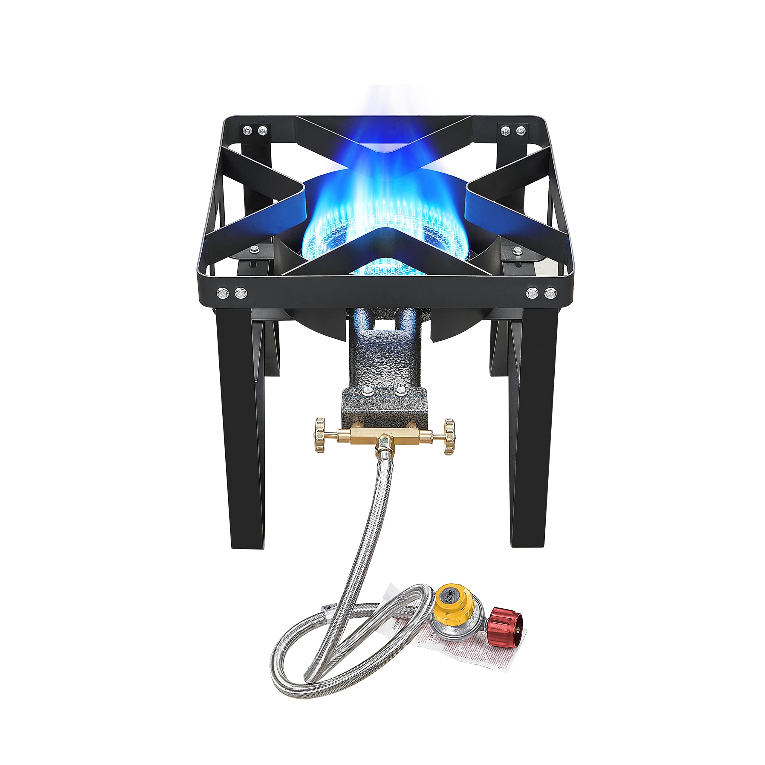 Vivicreate propane-tank connection-ready setup enables quick start.