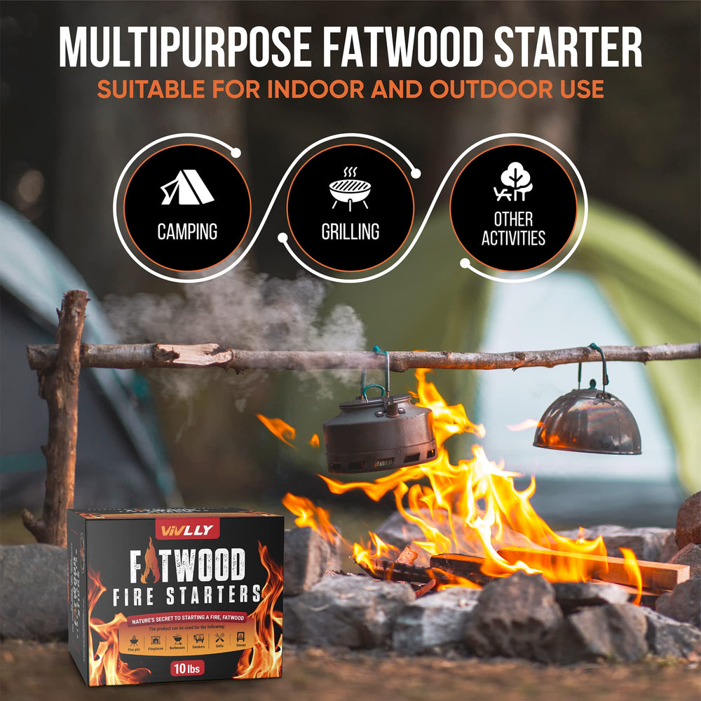 Vivlly fatwood fire-starter-sticks-sparks-easy-light shows reliable sparks for campfires.
