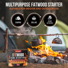 Vivlly fatwood fire-starter-sticks-sparks-easy-light shows reliable sparks for campfires.