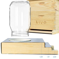 VIVO Beekeeping Boardman feeder with jar attachment demonstrates easy maintenance and feeding monitoring