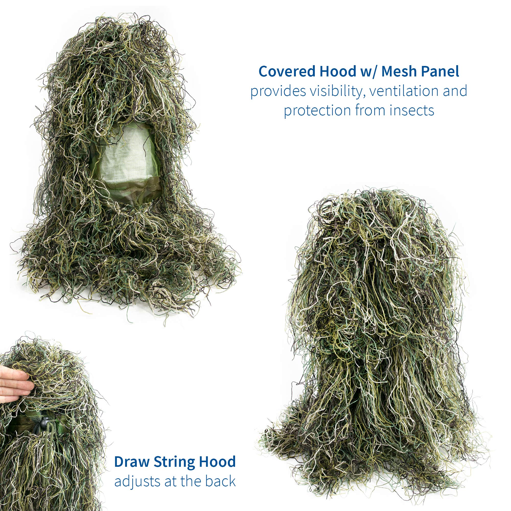 VIVO Ghillie Suit M/L in woodland pattern suits brush hides