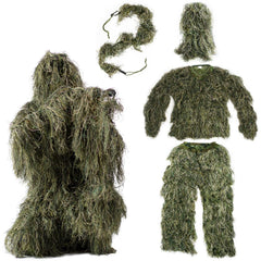 VIVO Ghillie Suit M/L hood for natural woodland concealment