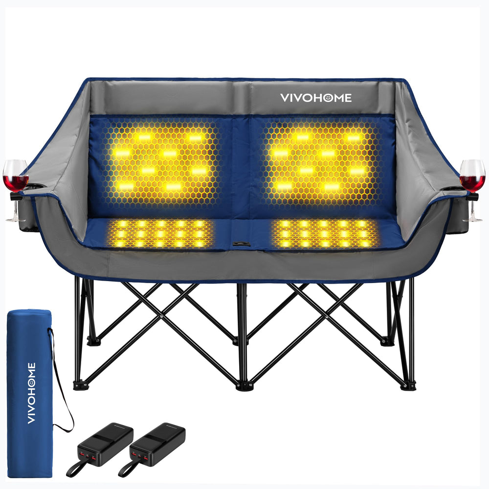 VIVOHOME 45W heated back pad provides rapid warmth outdoors.