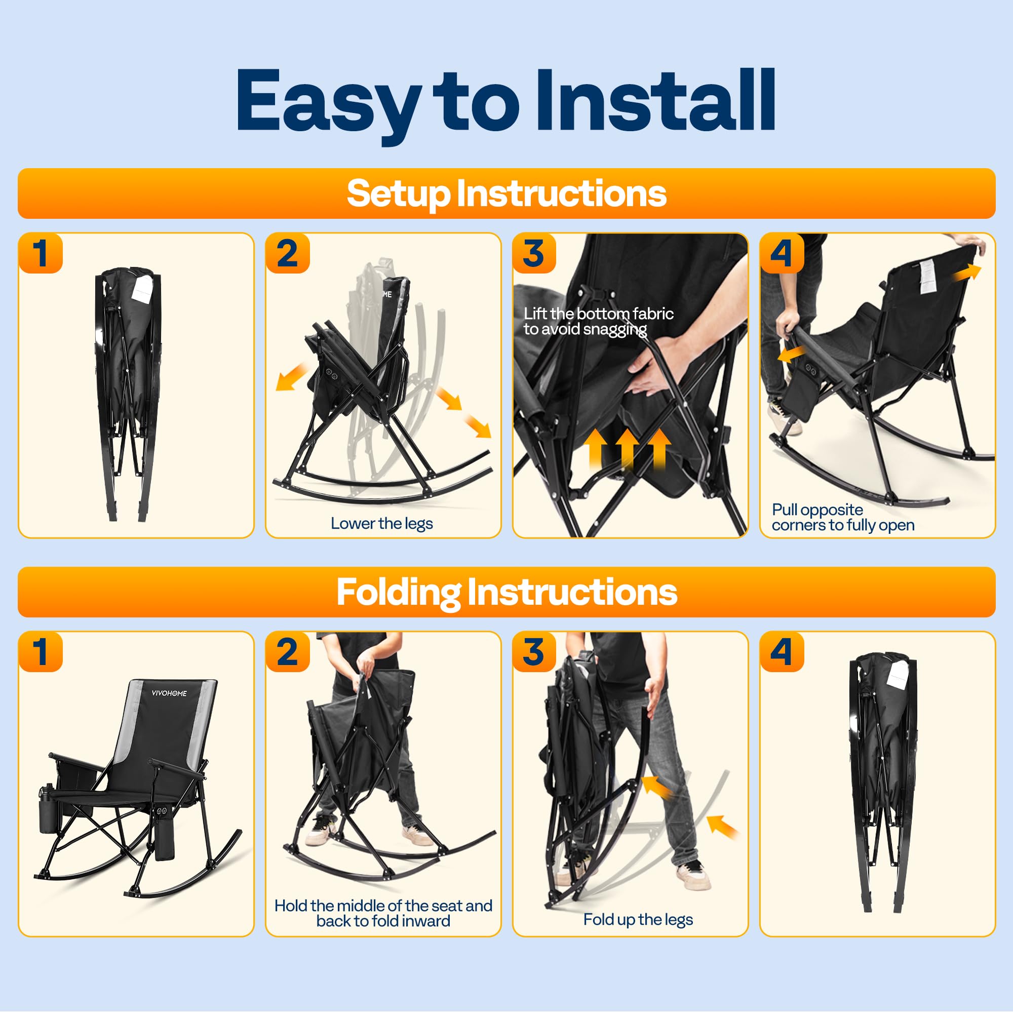 VIVOHOME durable Oxford fabric resists water and tears