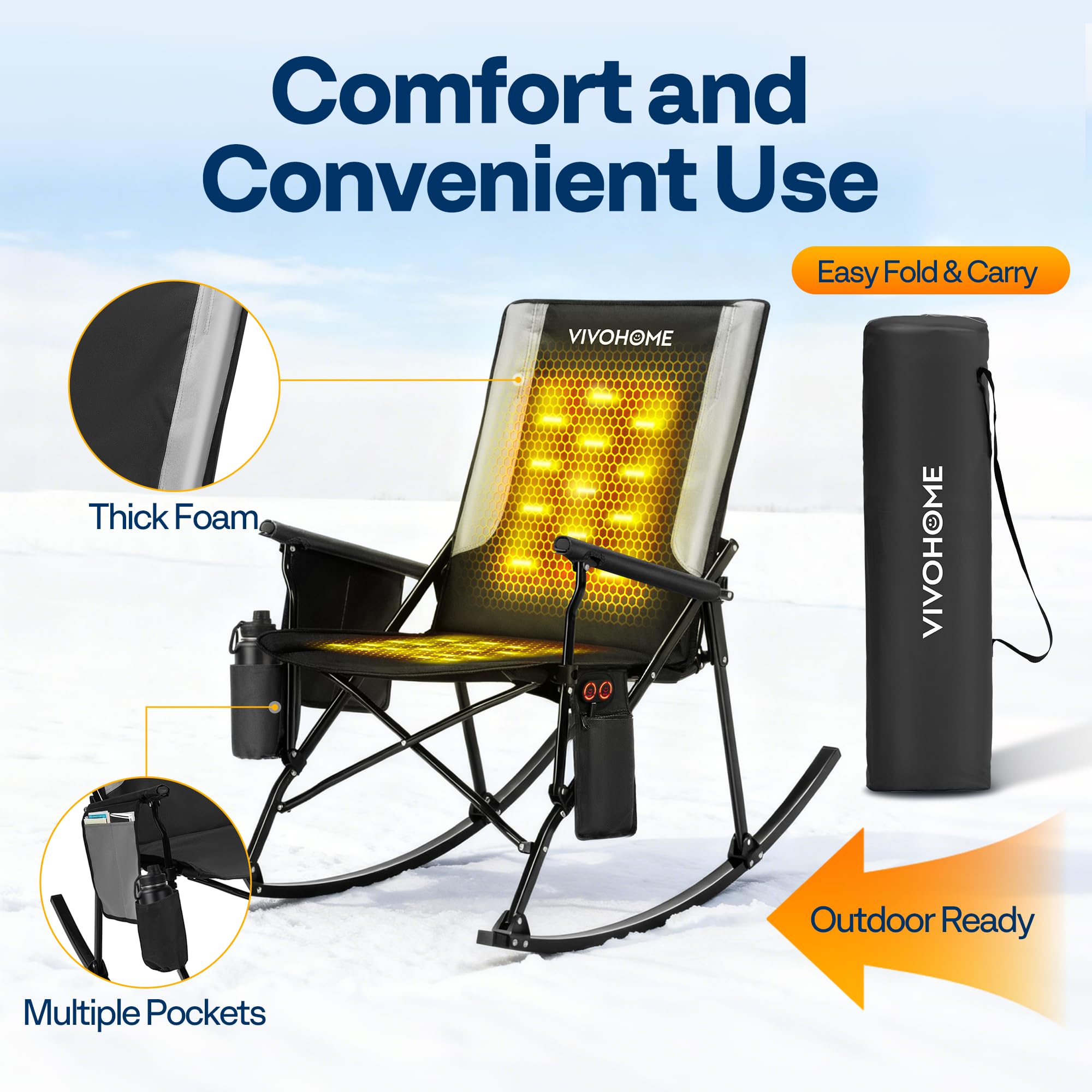 VIVOHOME chair storage pockets keep essentials within reach