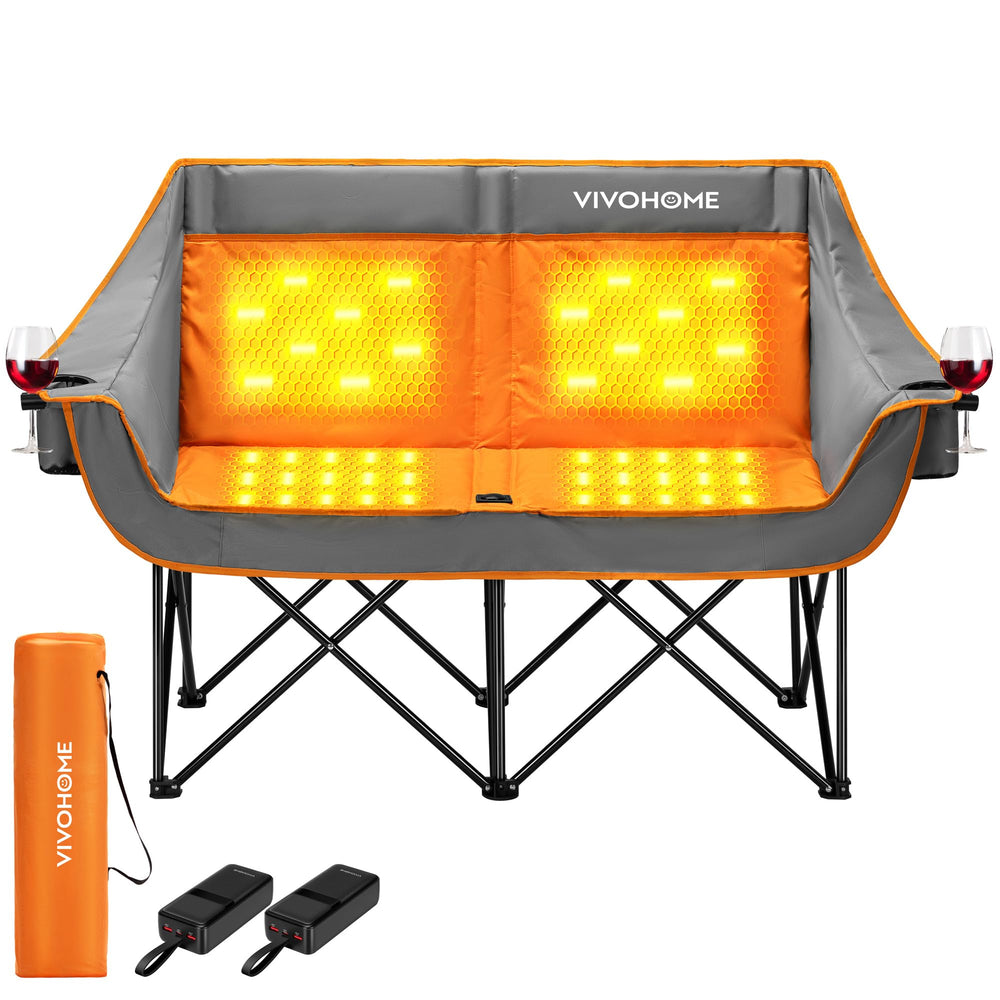 VIVOHOME heated double chair back pads provide quick warmth outdoors