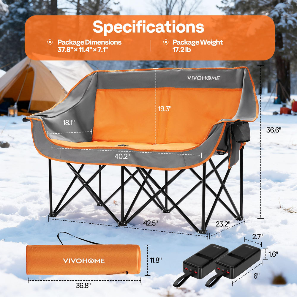 VIVOHOME heated double chair seat pads deliver even warmth for comfort
