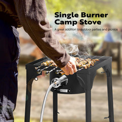 VIVOHOME stove heat-output image highlights rapid cooking for quick meals.