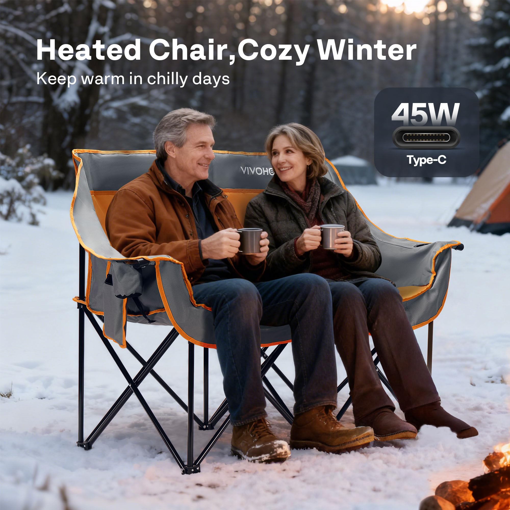 VIVOHOME three heat levels with independent back and seat zones