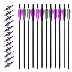 VKEDA 20-inch carbon crossbow bolts pack—durable target-practice set.
