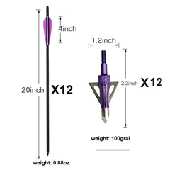 VKEDA carbon bolts vanes close-up—4-inch vanes stabilize flight.