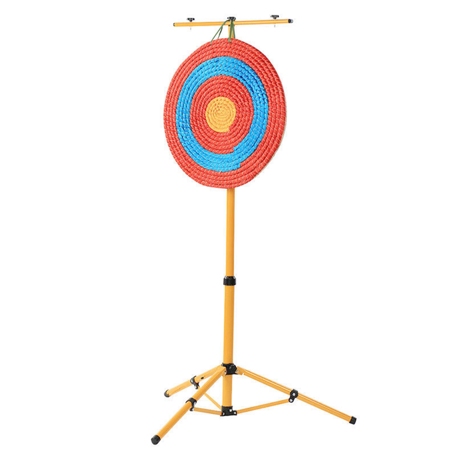 VKEDA foldable target stand shows tripod setup for portable archery sessions.