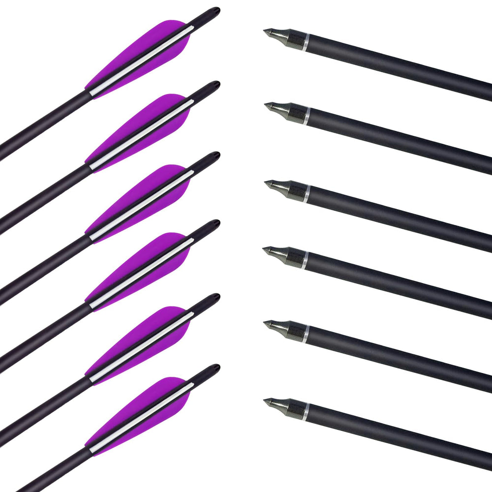 VKEDA outdoor range practice—arrows in flight over natural terrain.