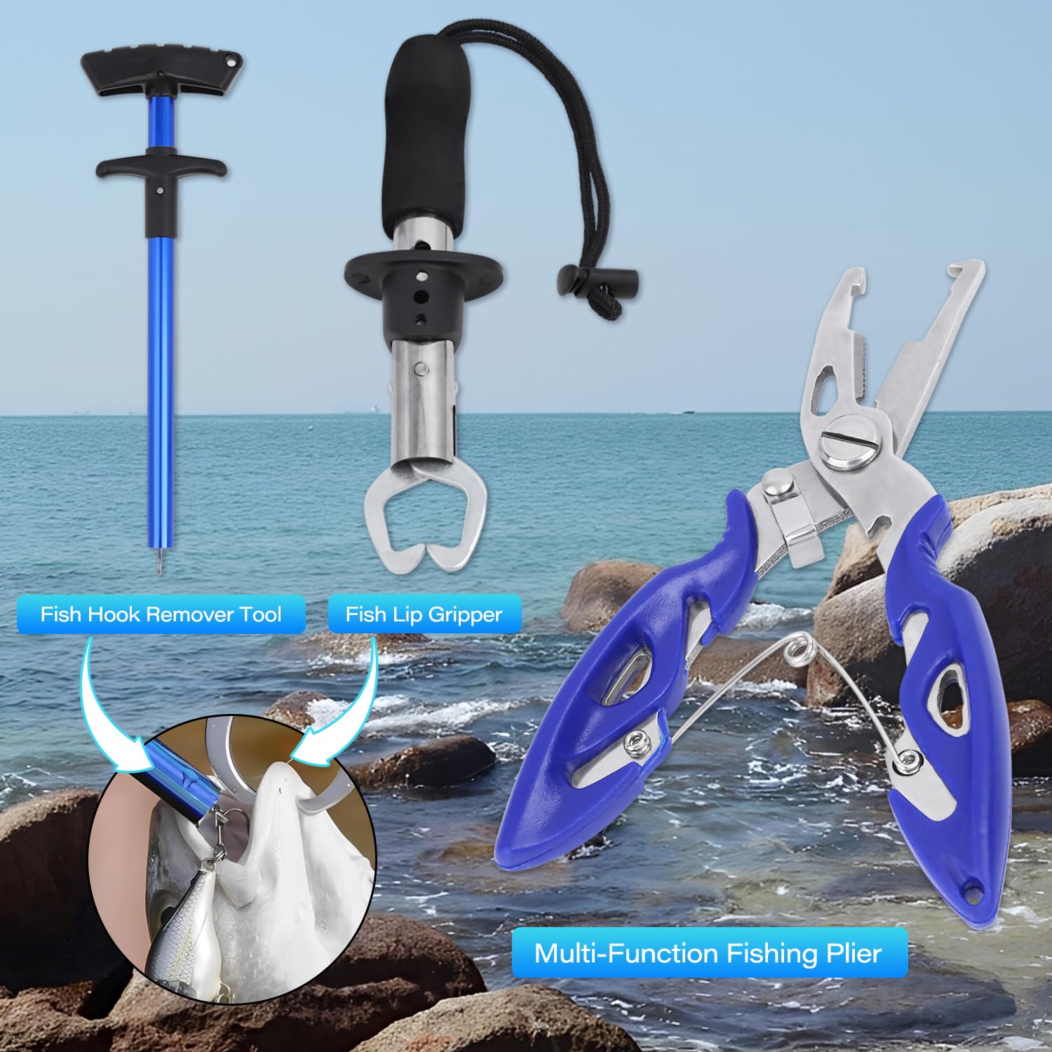 VKVXCLON fishing backpack lip gripper keeps catches secure and handling risk-free.