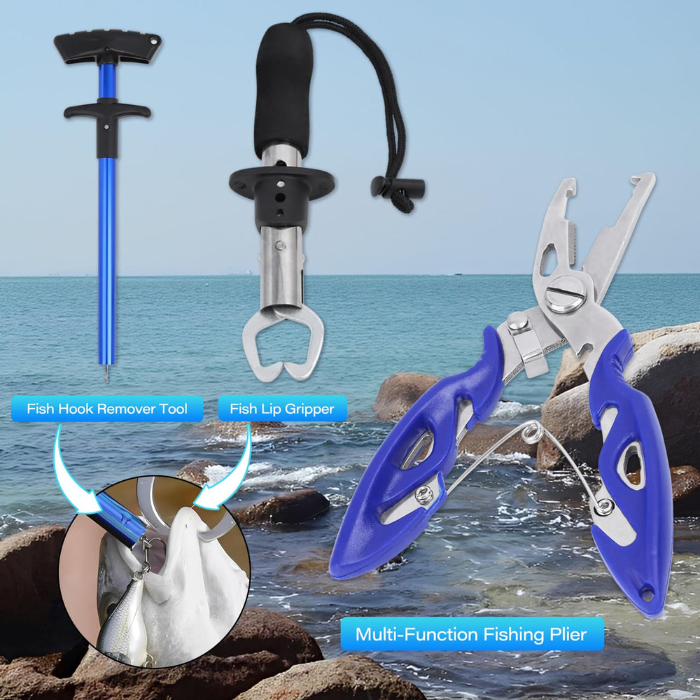 VKVXCLON fishing backpack lip gripper keeps catches secure and handling risk-free.