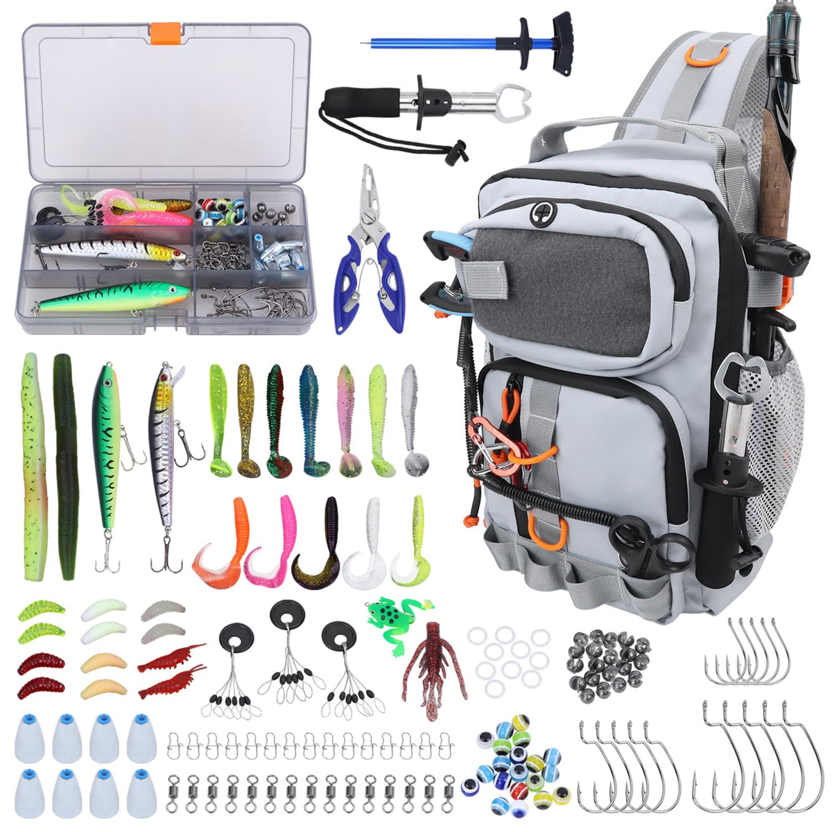 VKVXCLON fishing-backpack rugged nylon keeps gear dry on trips.