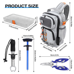 VKVXCLON fishing-backpack rod-holder enables hands-free casting during long sessions.