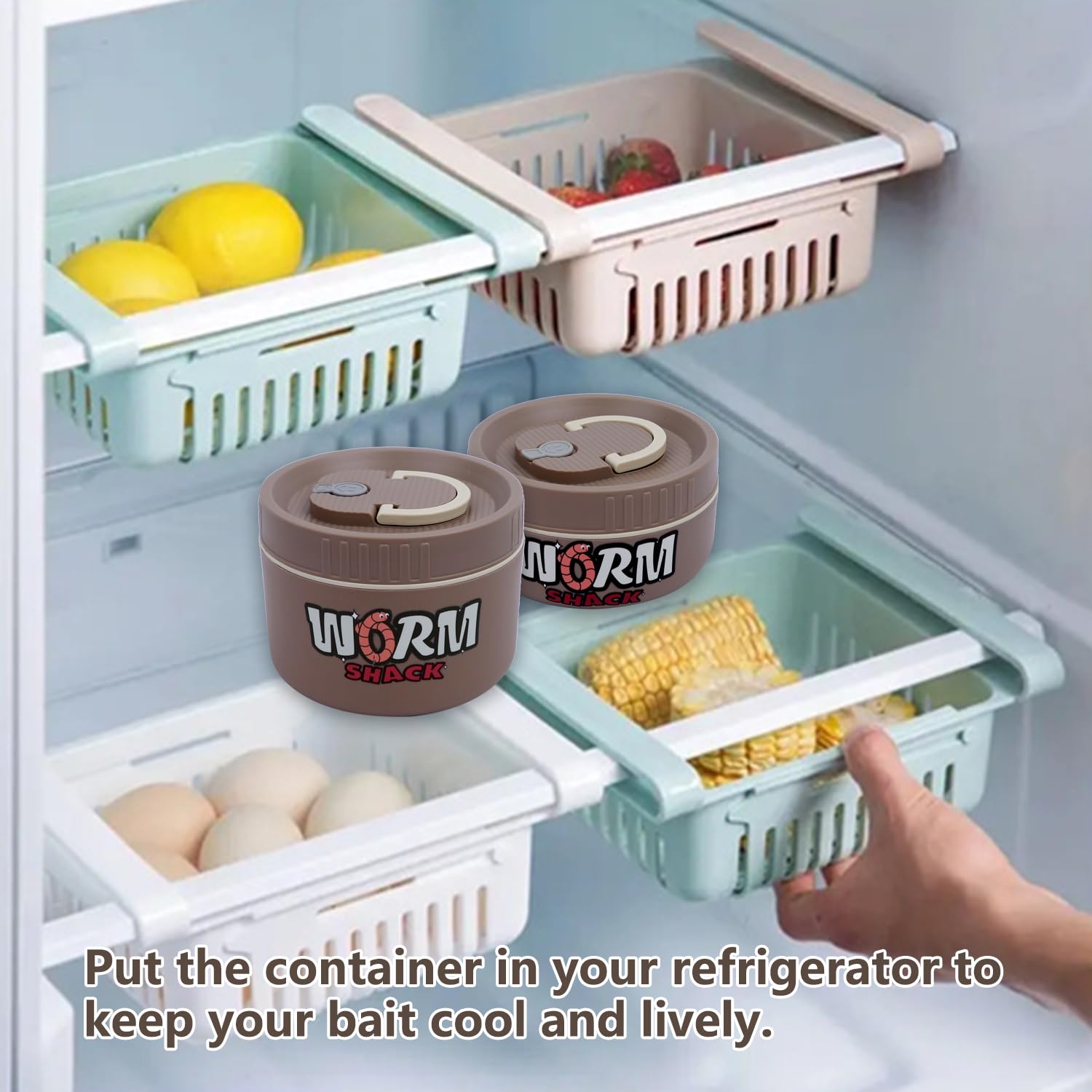 Two bait containers and two tweezers included with VKVXCLON set