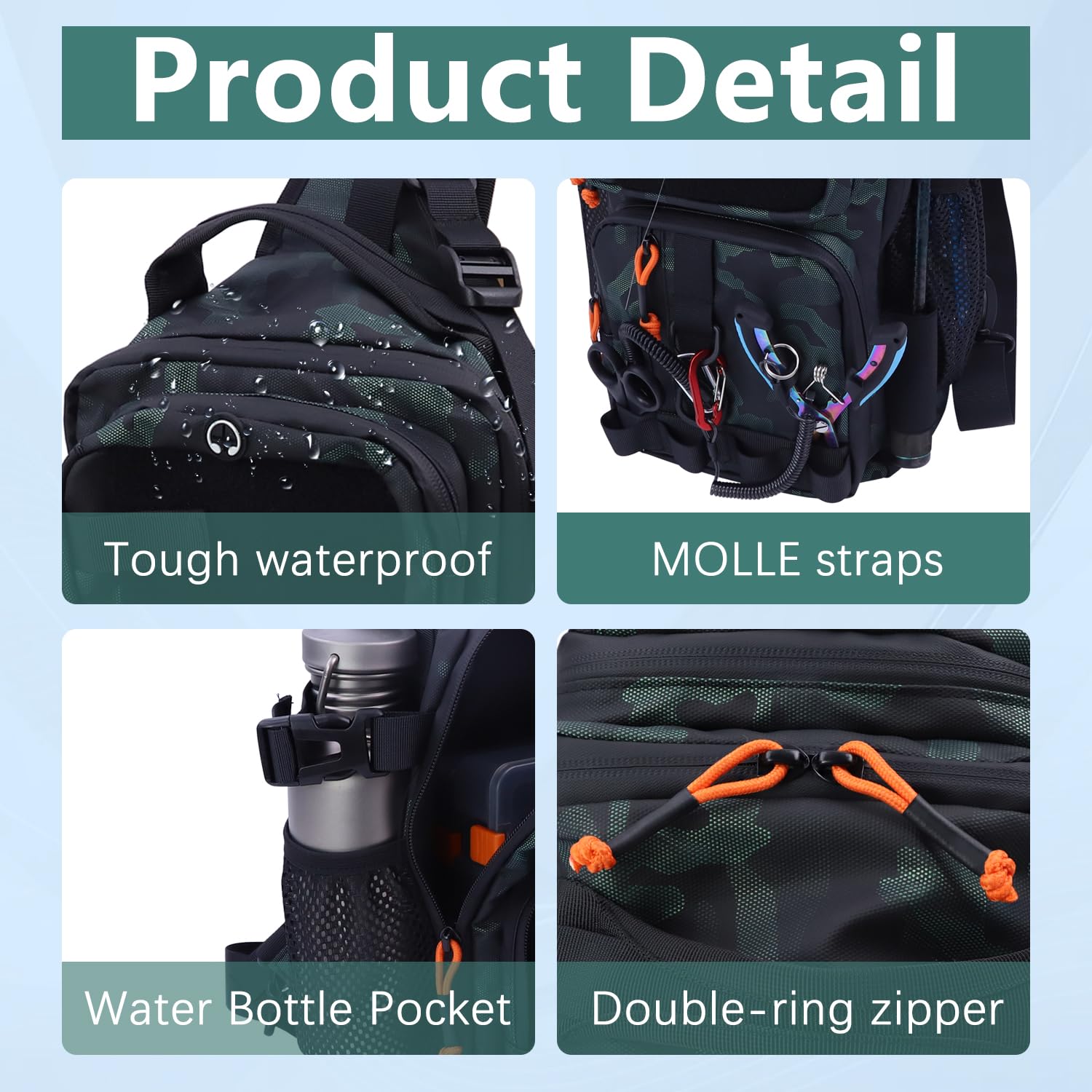 VKVXCLON side pockets with rod holder for quick tool access