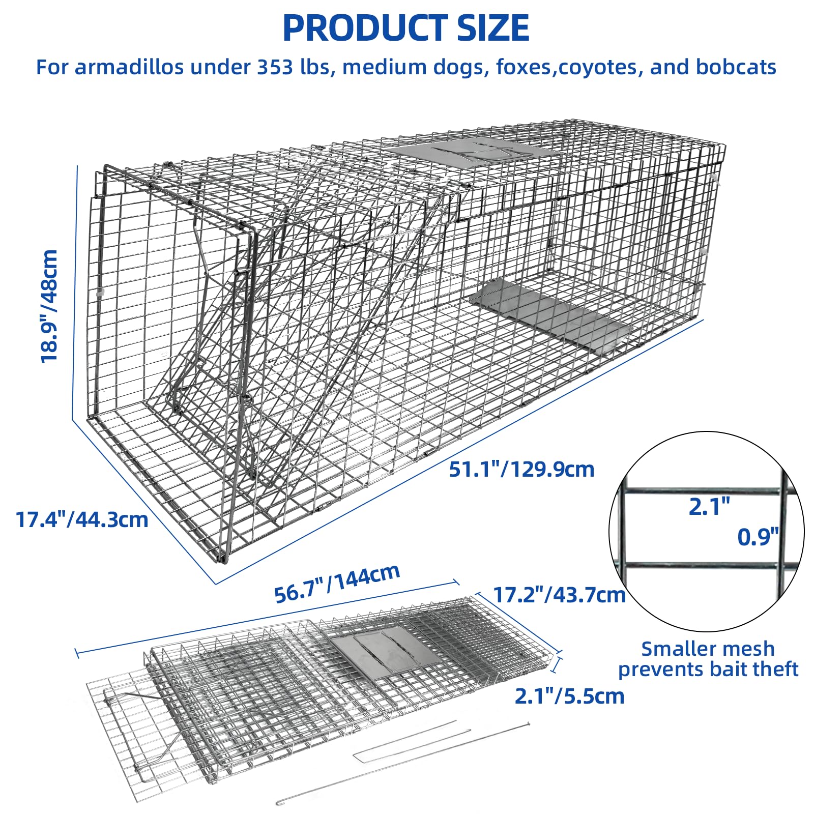 Vlaeng foldable-trap-storage compact view highlighting easy transport and storage.