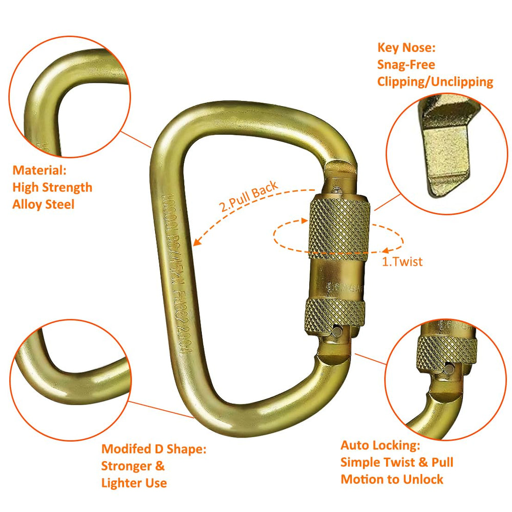 VLBOTE ANAB-certified carabiner for reliable performance in challenging environments.