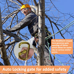 VLBOTE D-shaped snag-free nose improves rope management and grip.