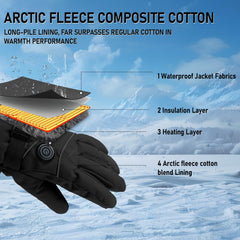 VLBPCR heated warm gloves palm grip, non-slip silicone for secure grip.