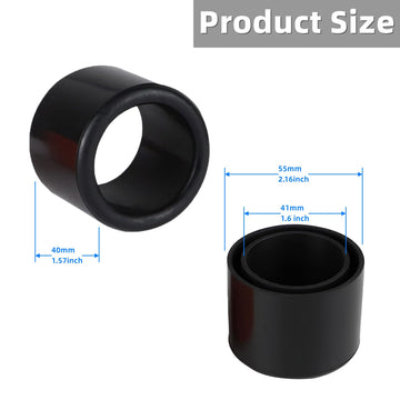 Vleant 8-piece silicone fishing rod holder black front view