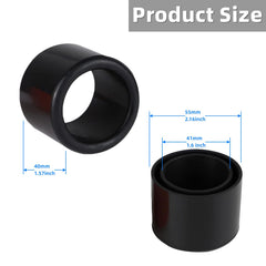 Vleant 8-piece silicone fishing rod holder black front view