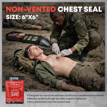 VLITEPRO compression bandage supports bleeding control and dressing stability in rugged settings.